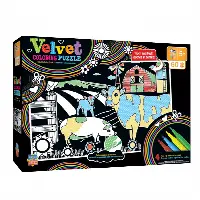 Farm Velvet Coloring Puzzle - 60 pc