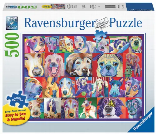 Hello Doggie 500 pc Large Format Puzzle - Image 1