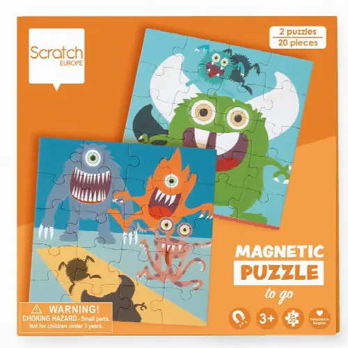 Magnetic Puzzle Book To Go - Monsters - Image 1