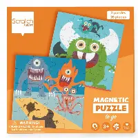 Magnetic Puzzle Book To Go - Monsters