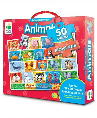 Animals Jumbo Floor Jigsaw Puzzle- 50 Piece - Image 1