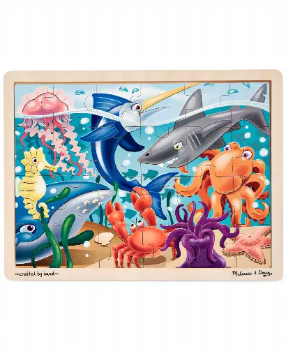 Melissa and Doug Kids Toy, Under the Sea 24-Piece Jigsaw Puzzle - Image 1