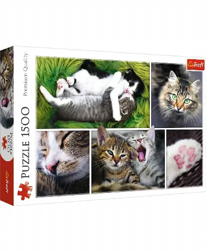 Jigsaw Puzzle Just Cat Things Collage, 1500 Piece - Image 1