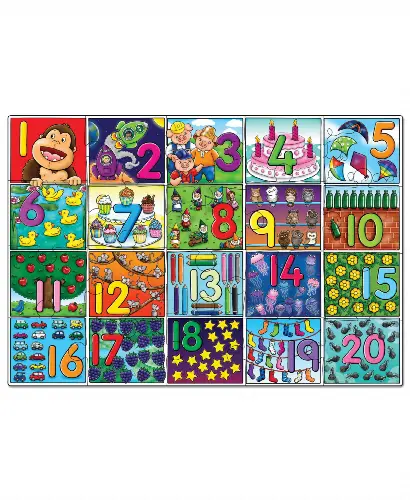 Orchard Toys Big Number Jigsaw Puzzle Poster, 20 Piece - Image 1