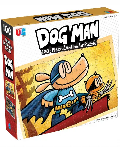 University Games Dog Man Adventures Lenticular Jigsaw Puzzle - 100 Piece - Image 1