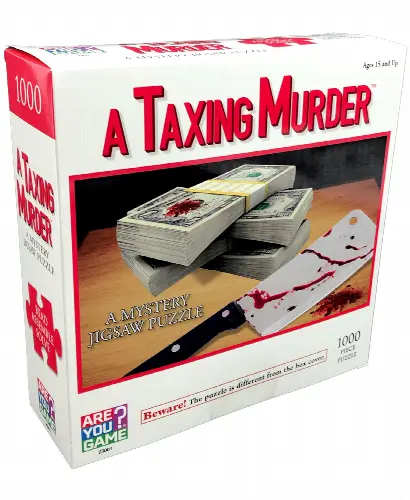 A Taxing Murder Classic Mystery Jigsaw Puzzle - 1000 Piece - Image 1