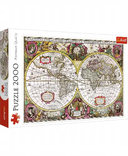 Jigsaw Puzzle A New Land and Water Map of The Entire Earth 1630, 2000 Piece - Image 1