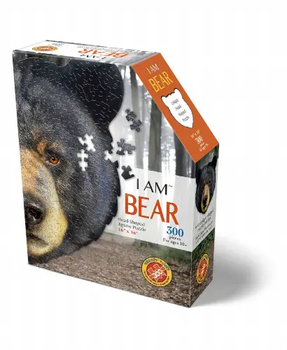 Madd Capp Games - I Am Bear - 300 Pieces - Animal Shaped Jigsaw Puzzle - Image 1