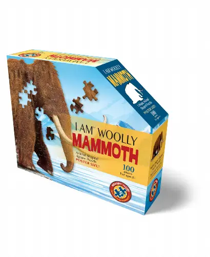 Madd Capp Games Jr. - I Am Woolly Mammoth - 100 Pieces - Animal Shaped Jigsaw Puzzle - Image 1