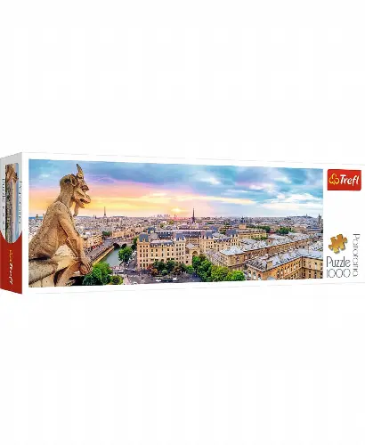 Panorama Jigsaw Puzzle View from The Cathedral of Notre Dame De Paris, 1000 Piece - Image 1
