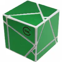 limCube Ghost Cube 2x2x2 - White Body with Green labels