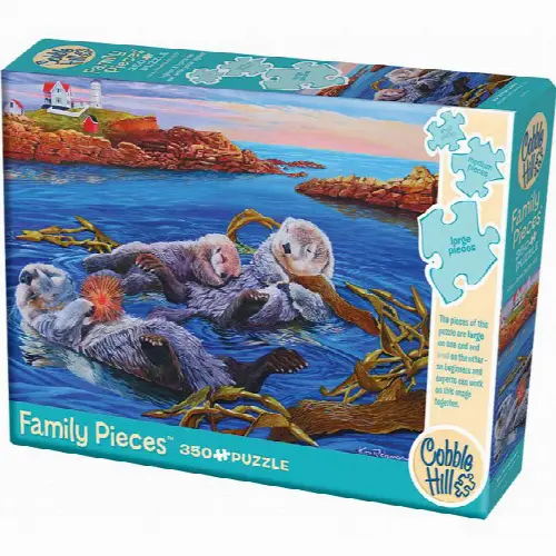 Sea Otter Family - Family Pieces Puzzle | Jigsaw - Image 1