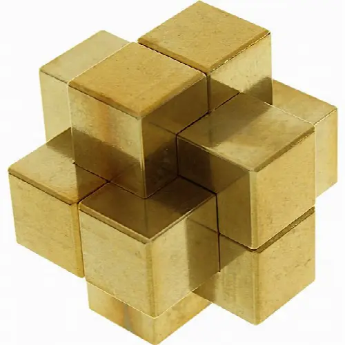Chinese Cross - Brass 6 Piece Burr Puzzle - Image 1