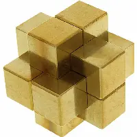 Chinese Cross - Brass 6 Piece Burr Puzzle