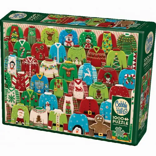 Cobble Hill Ugly Xmas Sweaters 1000 Piece Jigsaw Puzzle - Image 1