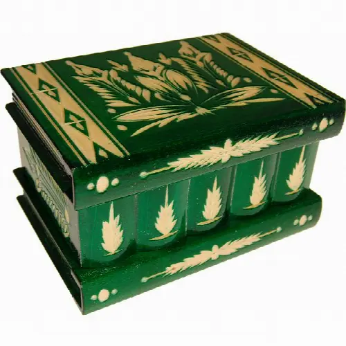 Romanian Puzzle Box - Large Green - Image 1