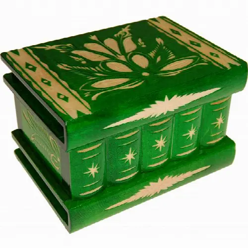 Romanian Puzzle Box - Medium Green - Image 1