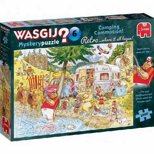 Wasgij Mystery Retro #6: Camping Commotion | Jigsaw - Image 1