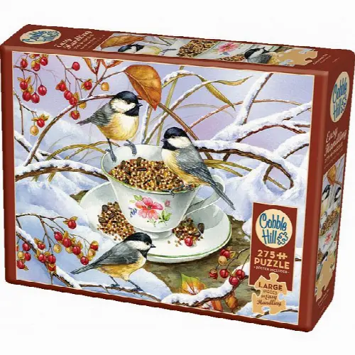 Chickadee Tea - Large Piece | Jigsaw - Image 1