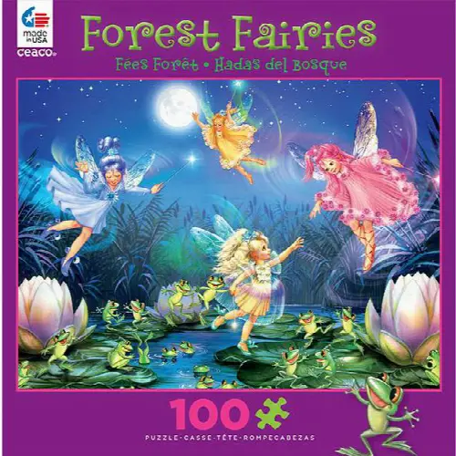 Forest Fairies: Fairies With Dancing Frogs | Jigsaw - Image 1