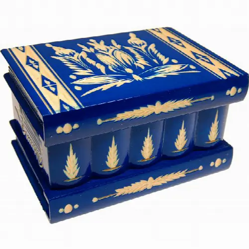 Romanian Puzzle Box - Large Blue - Image 1
