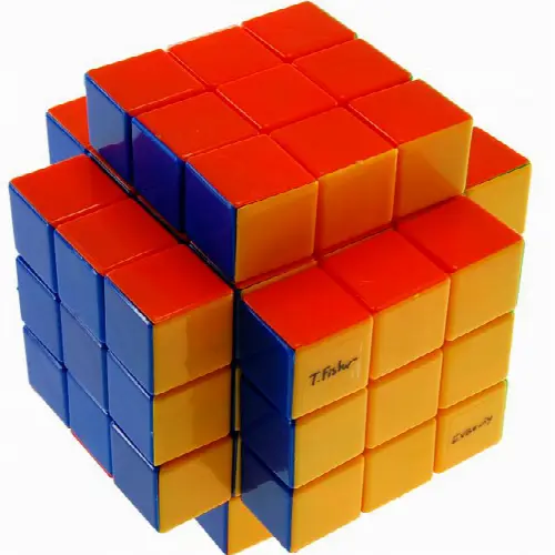 3x3x5 Cross-Cube with Fisher & Evgeniy logo Stickerless - Image 1