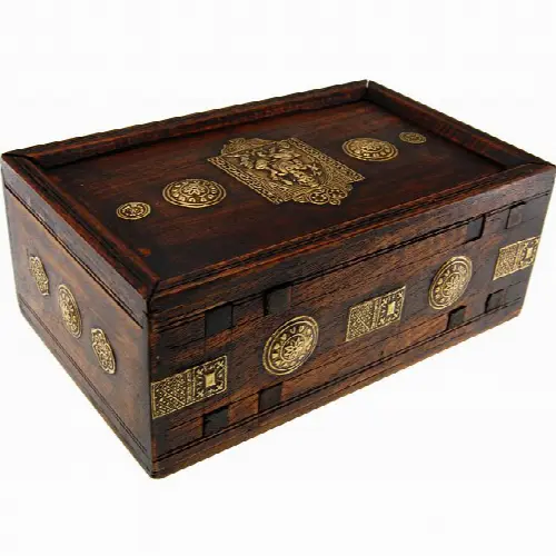 Wooden Puzzle Gift Box - Teak - Image 1