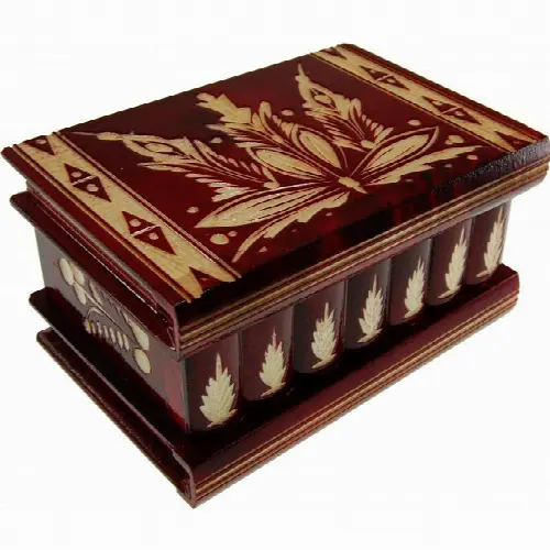 Romanian Puzzle Box - Large Red - Image 1