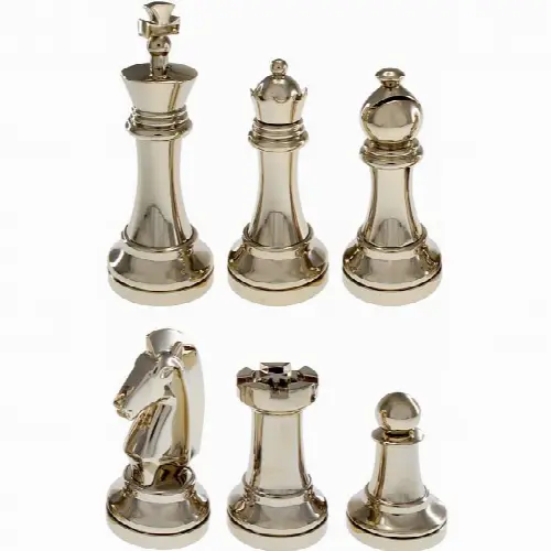 Silver Color Chess Puzzle Set - 6 pieces - Image 1