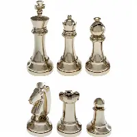Silver Color Chess Puzzle Set - 6 pieces