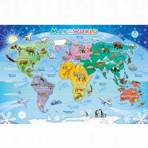 Floor Puzzle: Map of the World | Jigsaw - Image 1