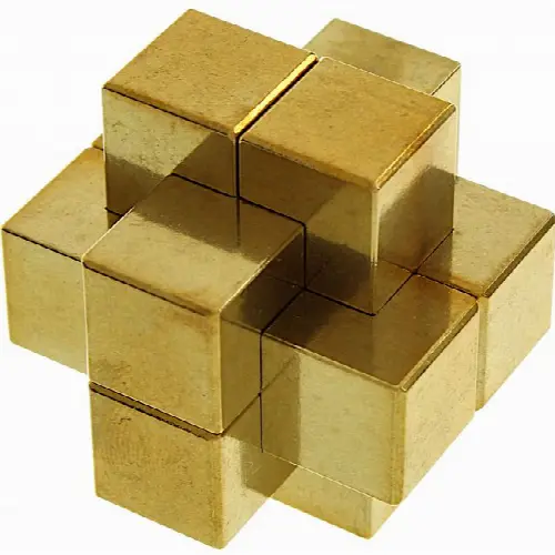 Six-Way Set - Brass 6 Piece Burr Puzzle - Image 1