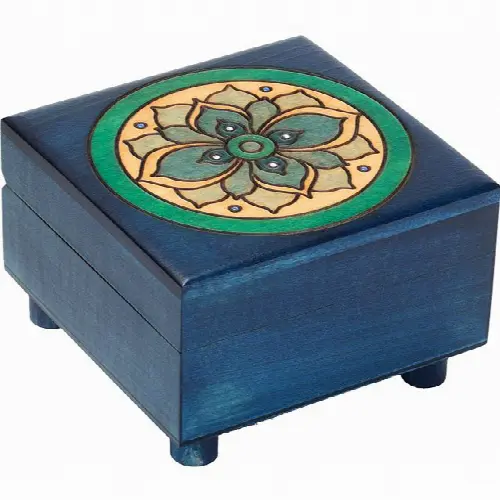 Blue Floral Puzzle Box - Image 1
