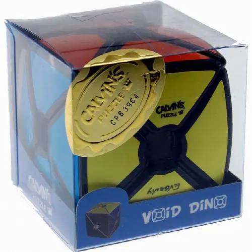 Void Pillowed Dino Cube - Black Body - Image 1