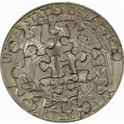 15 Piece Quarter - Coin Jigsaw Puzzle - Image 1