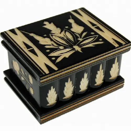 Romanian Puzzle Box - Medium Black - Image 1