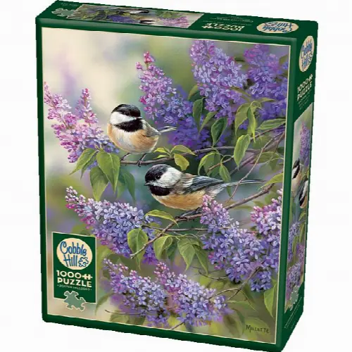 Chickadees and Lilacs | Jigsaw - Image 1