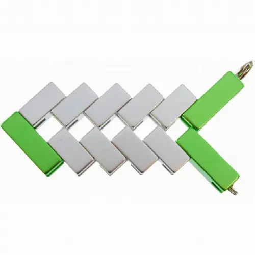 Mini Line Cube - Green - Image 1