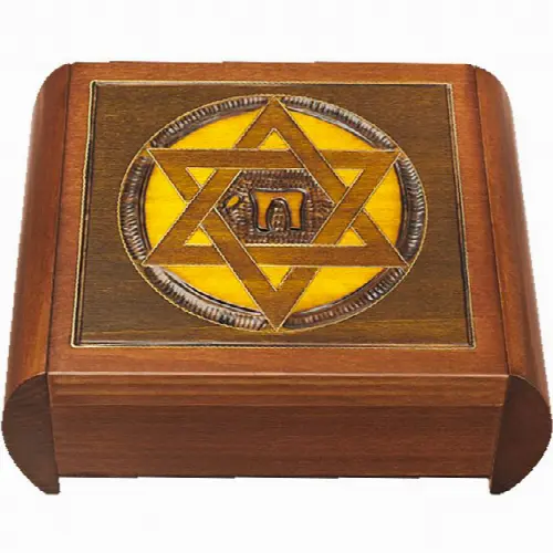 Star of David Secret Box - Brown - Image 1