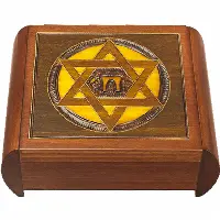 Star of David Secret Box - Brown