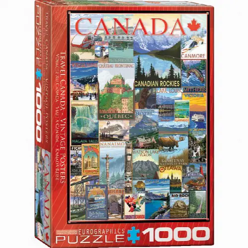 Travel Canada Vintage Posters | Jigsaw - Image 1