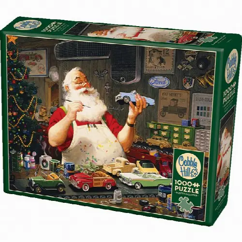 Santa Painting Cars | Jigsaw - Image 1