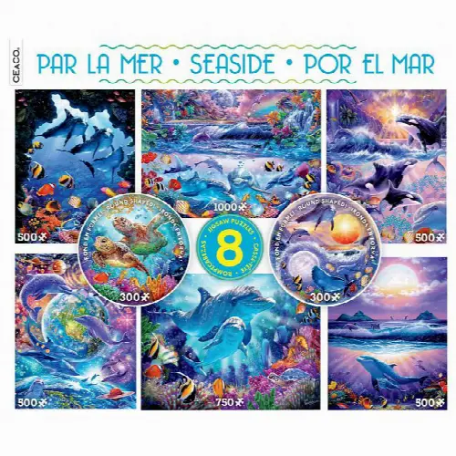 8 in 1 Multi-Piece Puzzle Set - Seaside | Jigsaw - Image 1