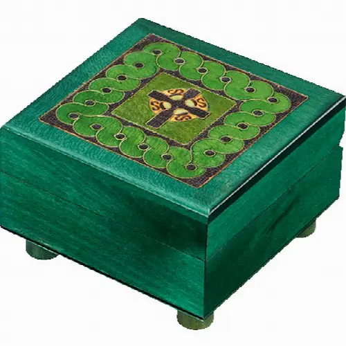 Green Celtic Puzzle Box - Image 1