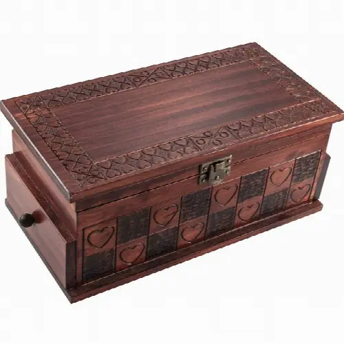 Heart Trick Box - Large Brown - Image 1