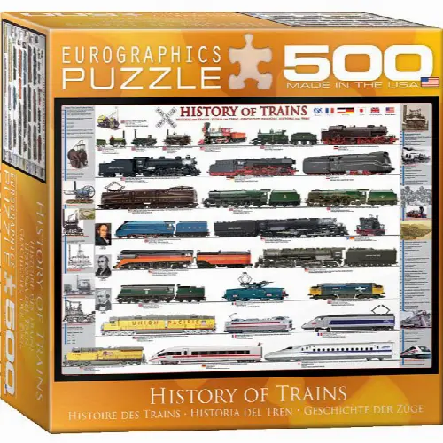 History of Trains - Large Piece Jigsaw Puzzle | Jigsaw - Image 1