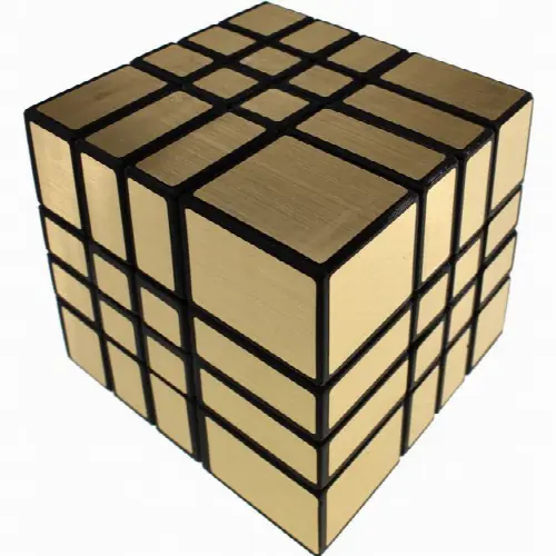 Mirror 4x4x4 Cube - Black Body with Gold Label (Lee Mod - Image 1