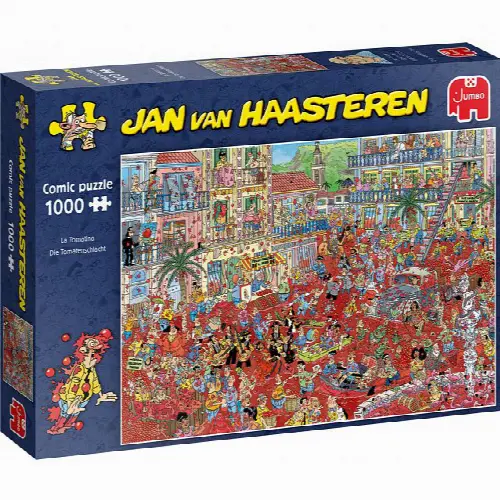 Jan van Haasteren Comic Puzzle - La Tomatina | Jigsaw - Image 1