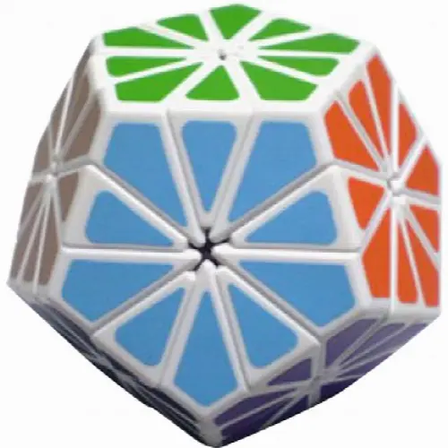 New Improved 12 color Pyraminx Crystal - White body - Image 1