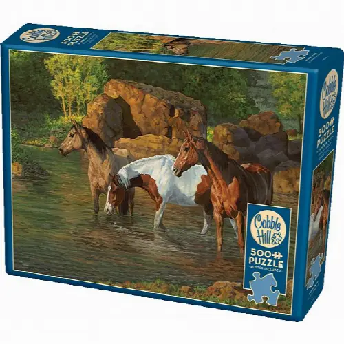 Cobble Hill: Horse Pond 500 Piece Jigsaw Puzzle - Image 1